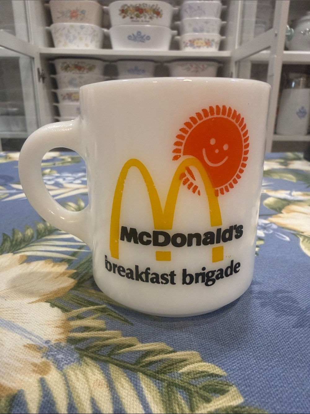 McDonald's White Mug with Yellow Arches and Orange Sun